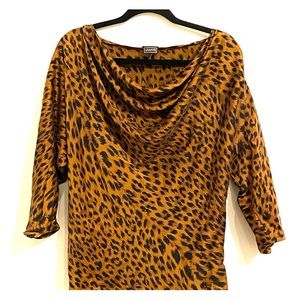 Levante Vintage Silk Leopard Blouse